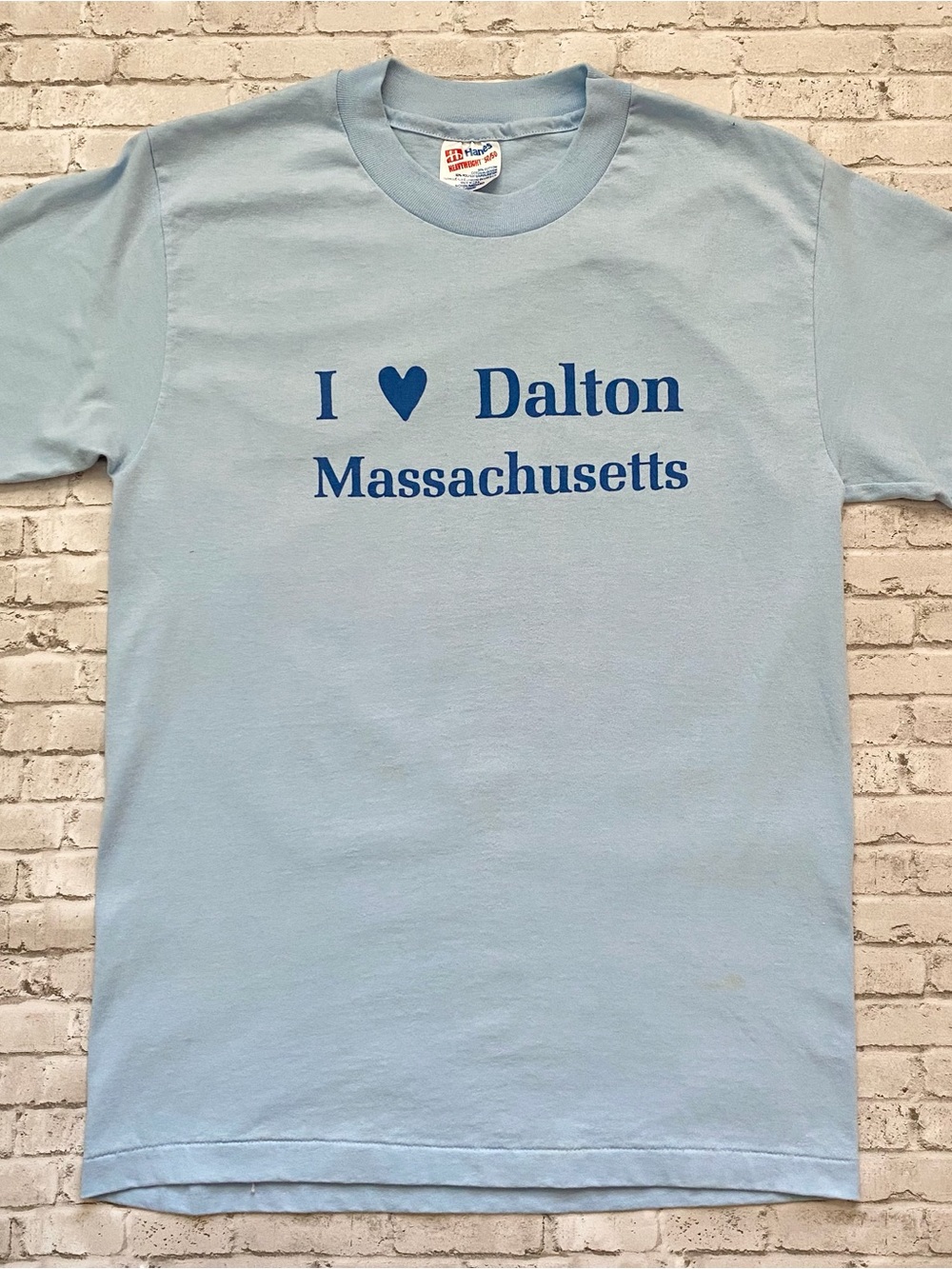 Vintage Light Blue 'I ♥ Dalton Massachusetts' Short Sleeve Tee
